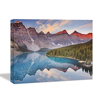 Amazon.com: Looife Landscape Canvas Wall Art, 40x30 Inch Red